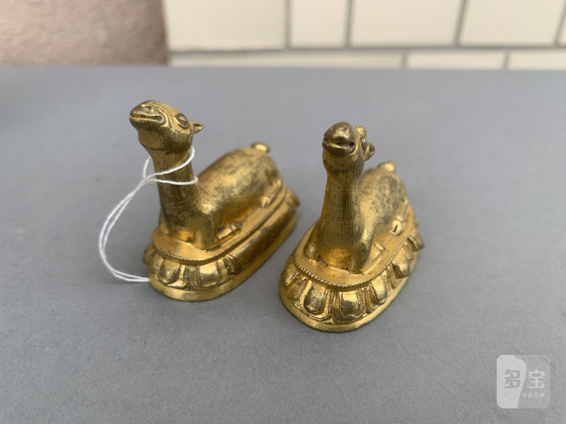 A PAIR OF GILT-BRONZE DEER - 图6